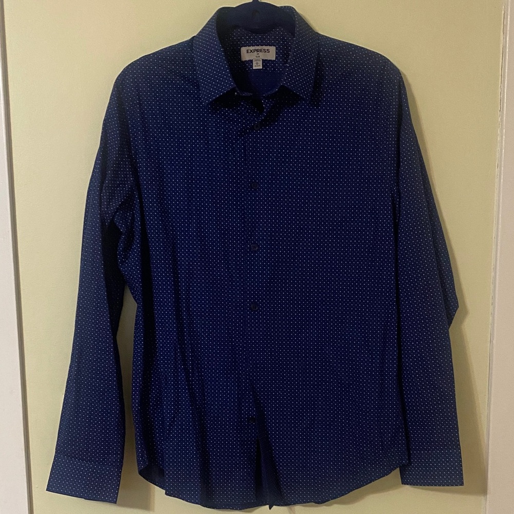 Express Men's Navy Button Down Shirt